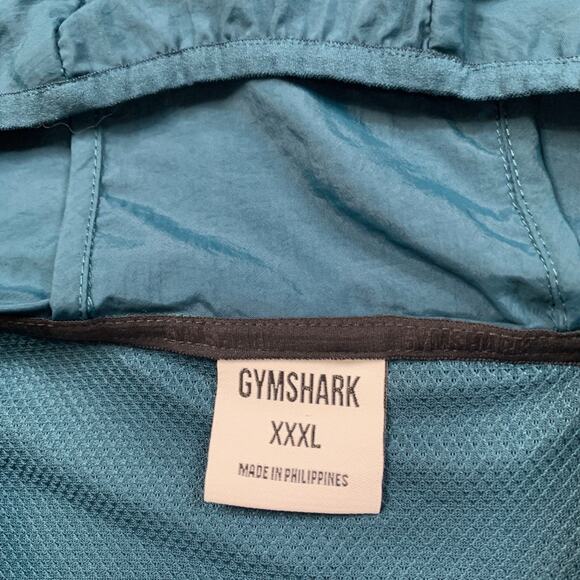 Gymshark Jacket Mens 3XL Spruce Lime Sport Windbreaker Full Zip Vented Hooded - Picture 5 of 13